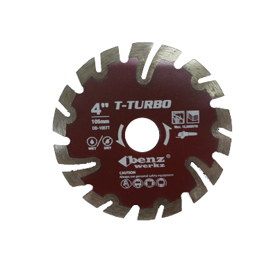 Benz werkz DTT-D4 ใบตัดเพชร 4 T-TURBO (Masonry)(Turbo T-Cut) ขนาด4" 5"
