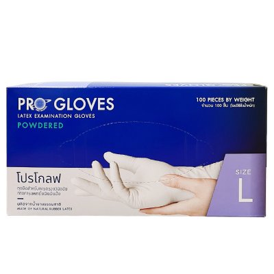 ถุงมือบาง PROGLOVE 100ชิ้น# L