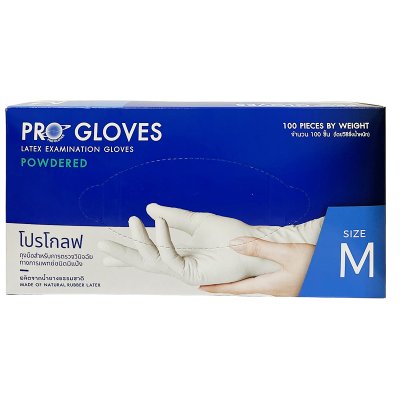 ถุงมือบาง PROGLOVE 100ชิ้น# M