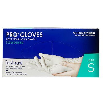 ถุงมือบาง PROGLOVE 100ชิ้น# S