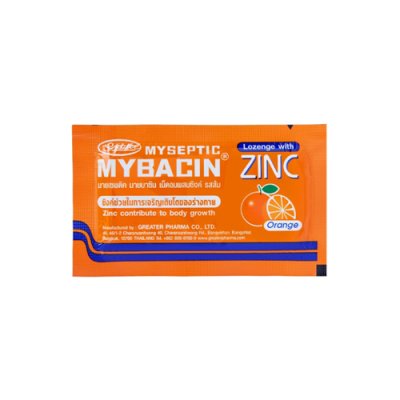MYBACIN LOZENGE with ZINC ส้ม 40ซอง*10เม็ด