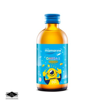 MAMARINE OMEGA-3 ORIGINAL สีฟ้า 120ML เจ็ดดาว.