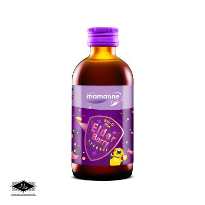 MAMARINE BIO-C PLUS ELDER BERRY สีม่วง 120ML