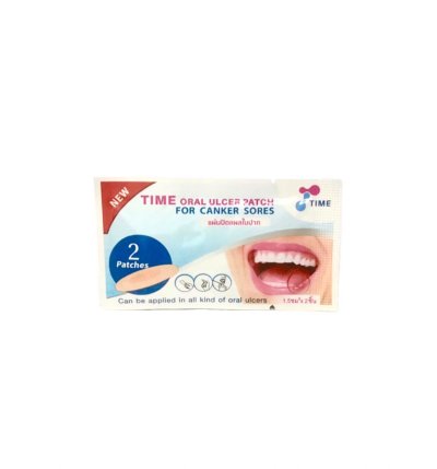 TIME ORAL ULCER PATCH (แผ่นปิดแผลร้อนในช่องปาก)