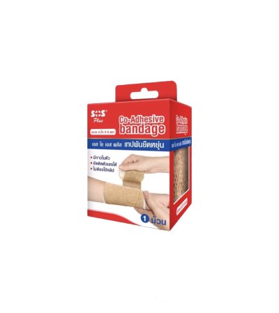 SOS PLUS CO-ADHESIVE BANDAGE 3นิ้ว*5หลา