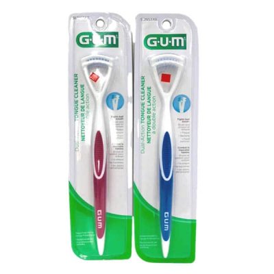แปรงทำความสะอาดลิ้น GUM 2IN1 (ขนนุ่มปานกลาง)
