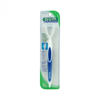 แปรงทำความสะอาดลิ้น GUM 2IN1 (ขนนุ่มปานกลาง)