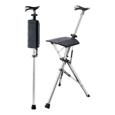 TA-DA CHAIR LL ดำ87CM. ไม้เท้าเก้าอี้พับได้