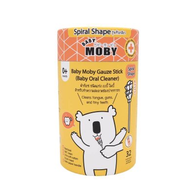 ผ้าก๊อซ ชนิดแท่ง รุ่นหัวเกลียว 32ชิ้น  เบบี้ โมบี้