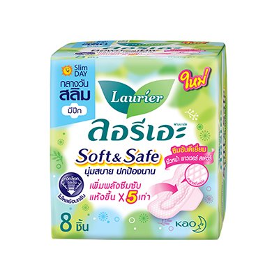 ลอรีเอะ ซอฟท์แอนด์เซฟ สลิม ปีก 8 ชิ้น