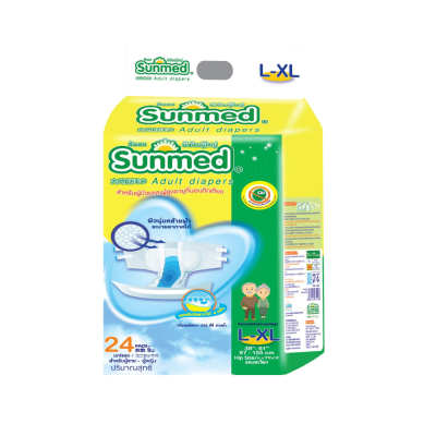 ผ้าอ้อมผู้ใหญ่ SUNMED #L-XL 24'ชิ้น(เทปแปะ)