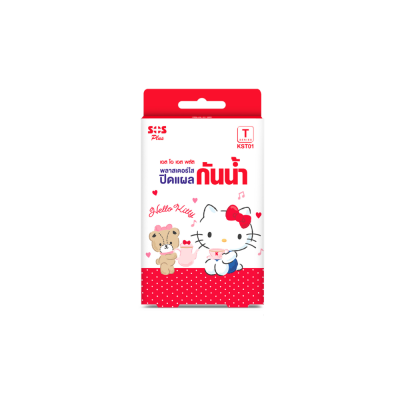 SOS (KST01) พลาสเตอร์ใสปิดแผลกันน้ำ คิตตี้ 4*7CM. 3ชิ้น