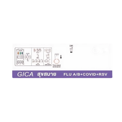 ชุดตรวจGICA 4in1(A/B+Covid-19+RSV) สีม่วง