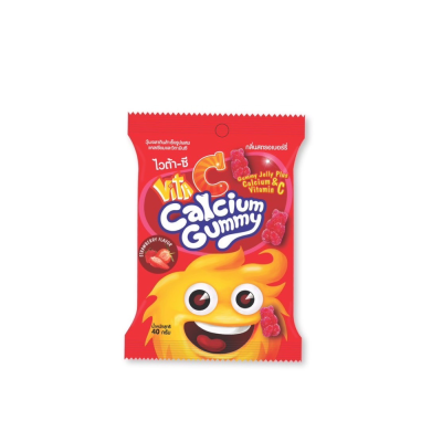 VITA-C CALCIUM GUMMY 40g. สตรอเบอร์รี่  H.B