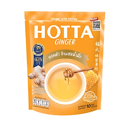 HOTTA ขิงผสมน้ำผึ้ง 180g. (10ซอง)