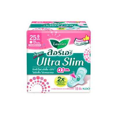 ลอรีเอะ ซูเปอร์อัลตร้าสลิม ซากุระ 25 ซม. 16 ชิ้น