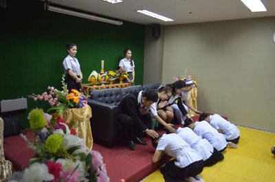 พิธีบายศรีสู่ขวัญก่อนออกฝึกภาคปฏิบัตินักเรียนรุ่น 13 ปีการศึกษา 2559