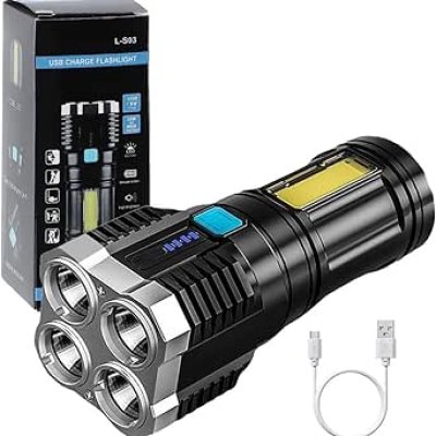 ฉายส่องไกลรุ่นL-S03/USB CHARGE FLASHLIGHT/มีไฟด้านข้าง/ไฟสว่าง/ปรับไฟได้ 4 ระดับ