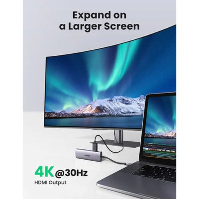 UGreen USB-C 6-in-1 Multifunction Adapter - Space Gray