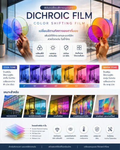 Dichroic Film – Color Shifting Architectural Film