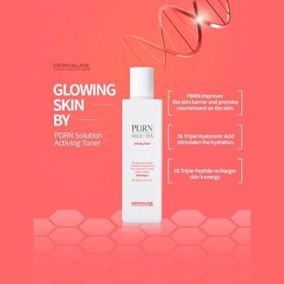 Dermaline PDRN solution ACTIVING toner 200ml โทนเนอร์เกาหลี โทนเนอร์pdrn ช่วยให้ผิวขาวใสและริ้วรอย