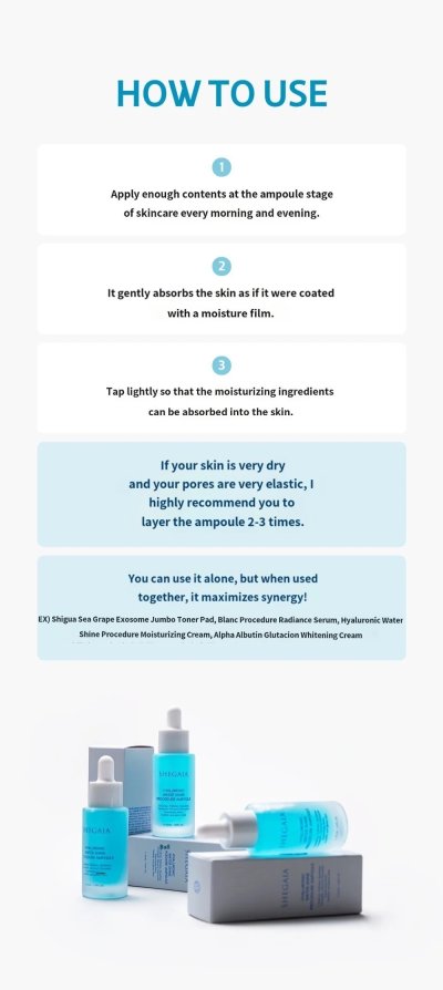SHEGAIA HYALURONIC WATER SHINE PROCEDURE AMPOULE