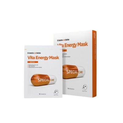 dr.hometox Vita energy mask กล่อง (10 แผ่น) มาส์กหน้าเกาหลี มาส์กลดเลือนริ้วรอย มาส์กหน้าคุณหมอ