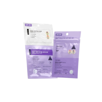 Promotion VT Reedle Shot Facial Essence toner pad  โทนเนอร์แพดเกาหลี  + VT Reedle Shot Steam Mask มาส์กหน้าเกาหลี สูตร  Repair EGF สเต็มเซลล์