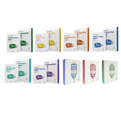 Promotion มาส์กหน้าเกาหลี มาส์กหน้าคุณหมอ Dr. Hometox  mask 30 วัน คละสูตร  (Centella  / Vita Energy / Elastic  / Moisture / Wrinkle / Brightening / Peptide Ampoule  / Collagen Ampoule / Centella Ampoule  )