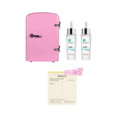 ตู้เย็นสกินแคร์ +  PDRN BOOSTER SERUM 2ขวด แถมฟรีBIODANCE RADIANT VITA NIACINAMIDE REAL DEEP MASK กล่อง