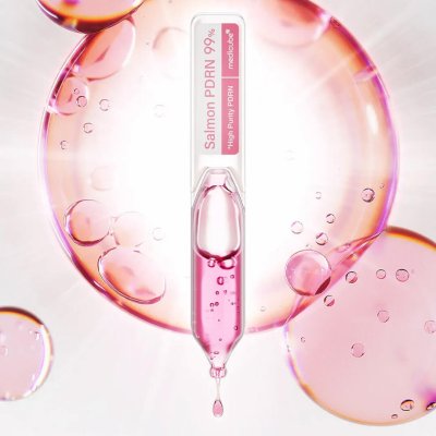 หลอดเซรั่ม Medicube PDRN 99% หยดเซรั่มสีชมพู เนื้อบางเบา