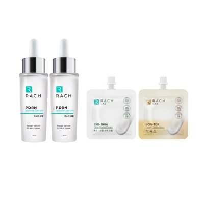 PDRN SERUM 2 ขวด + EXO-SKIN GLOW BOOST CREAM  ซอง + BOR-TOX COPPER PEPTIDE SERUM ซอง