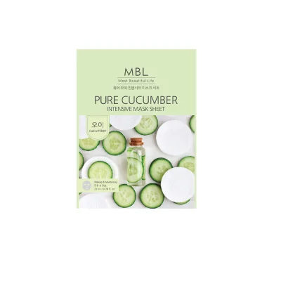 มาส์กหน้าเกาหลี MBL PURE CUCUMBER ราคา 9 บาท