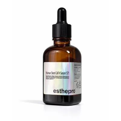 esthepro stem cell serum 571 เซรั่มสเต็มเซล์เกาหลี ขวดเอียง แสดงรายละเอียดฉลาก สกินแคร์สูตรคลินิก