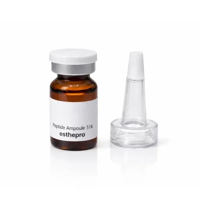 ขวด Peptide Ampoule 516 esthepro เซรั่มเปปไทด์สำหรับผิวหน้า พร้อมหัวดูดแอมพูล ใช้งานสะดวก เหมาะสำหรับทรีตเมนต์ผิวและคลินิกความงาม