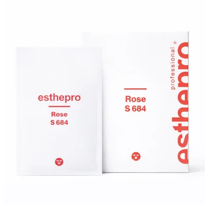 กล่องและซองแผ่นมาส์ก esthepro Rose Mask S684 มาส์กหน้าสารสกัดกุหลาบเข้มข้น ช่วยผิวใส เติมความชุ่มชื้น ปลอบประโลมผิว ผิวดูเรียบเนียนและนุ่มขึ้น