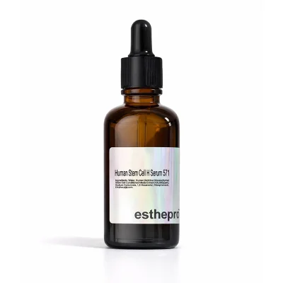 esthepro 571 เซรั่มสเต็มเซลล์เกาหลี ขวดแก้วสีน้ำตาล หน้าตรง พื้นหลังขาว สกินแคร์สูตรคลินิก