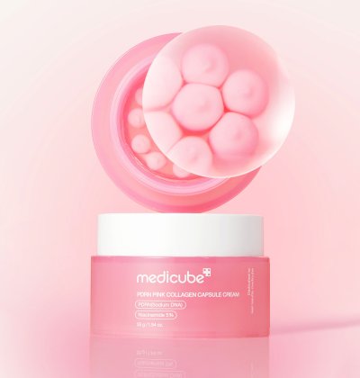 ครีม Medicube PDRN Pink Collagen Capsule Cream ครีมแคปซูลสีชมพู ผิวฉ่ำโกลว์ เติมความชุ่มชื้นจากเกาหลี