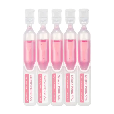 แอมพูล Medicube PDRN Pink One Day Serum หลายหลอด แสดงเซรั่ม Salmon PDRN 99% สำหรับการบำรุงผิวแบบเข้มข้น