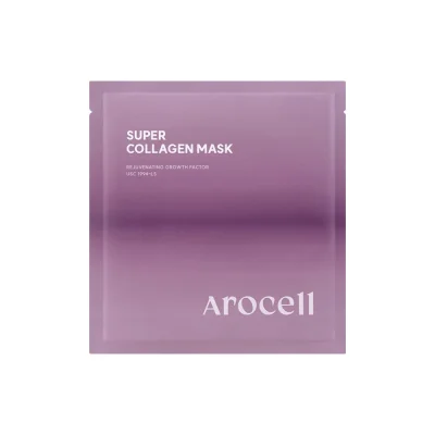 ซองแผ่นมาส์กหน้า Arocell Super Collagen Mask มาส์กหน้าเกาหลี ไฮโดรเจลมาส์ก ช่วยย้อนวัยให้ผิว