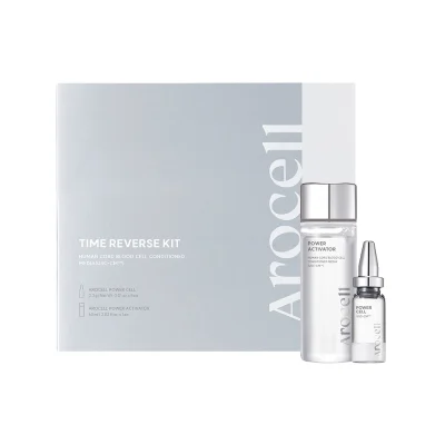 กล่อง Arocell Time Reverse Kit ของแท้ ชุดแอมพูล PDRN และคอลลาเจนสดแช่แข็ง