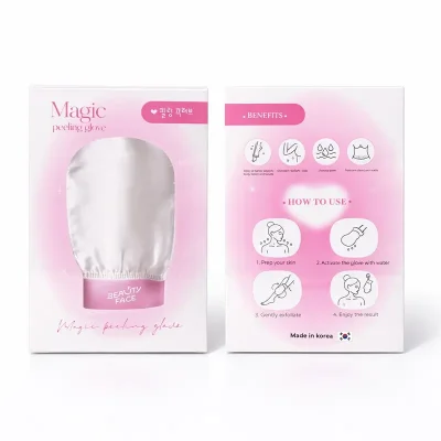 ถุงมือขัดผิว Magic Peeling Glove จาก Beauty Face ช่วยผลัดเซลล์ผิวเก่าอย่างอ่อนโยน ทำให้ผิวเนียนใส ช่วยขจัดเซลล์ผิวที่ตายแล้วและทำความสะอาดผิวอย่างล้ำลึก ใช้ง่าย เพียงใช้ร่วมกับน้ำขณะอาบน้ำ
