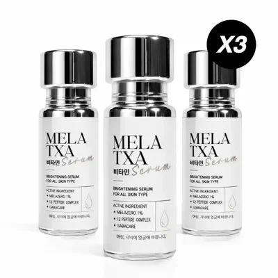 MELA TXA SERUM (เซรั่มสลายฝ้า) 3 ขวดช่วยจัดการปัญหาจุดด่างดำ, ฝ้า, และสีผิวไม่สม่ำเสมอ