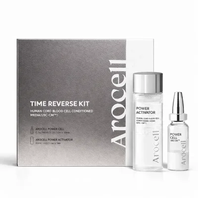 Arocell Time Reverse Kit เซรั่มสเต็มเซลล์เข้มข้น ฟื้นฟูผิว ลดริ้วรอย ยกกระชับผิวหน้า