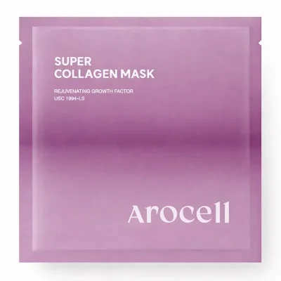 ซองมาส์กหน้า AROCELL Super Collagen Mask ขนาด 43 กรัม สูตรเข้มข้น เติมคอลลาเจนให้ผิวอ่อนเยาว์และชุ่มชื้นยาวนาน