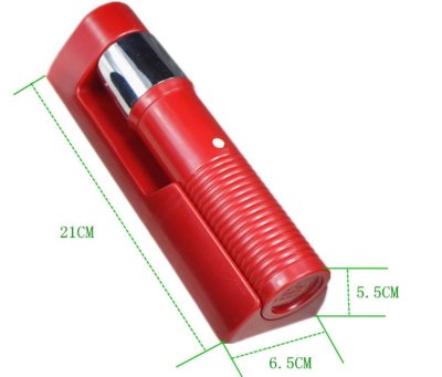 ไฟฉายติดผนังสีแดง