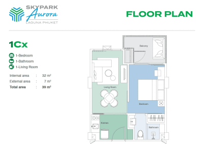 Exclusive 1BR Skypark Aurora Apartment at Laguna Phuket