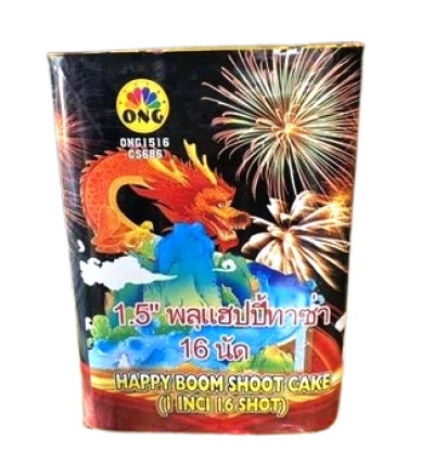 พลุทาซ่า 16 นัด กล่องสูง9นิ้ว (1.5นิ้ว)