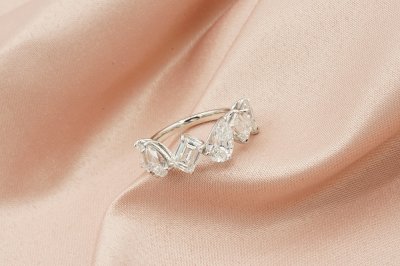 Mixed Fancy Cut Diamond Half Eternity Ring I