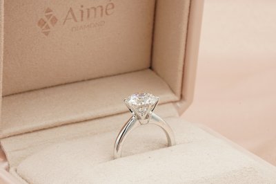 Round Cut Diamond With Tiffany Setting Solitaire Ring
